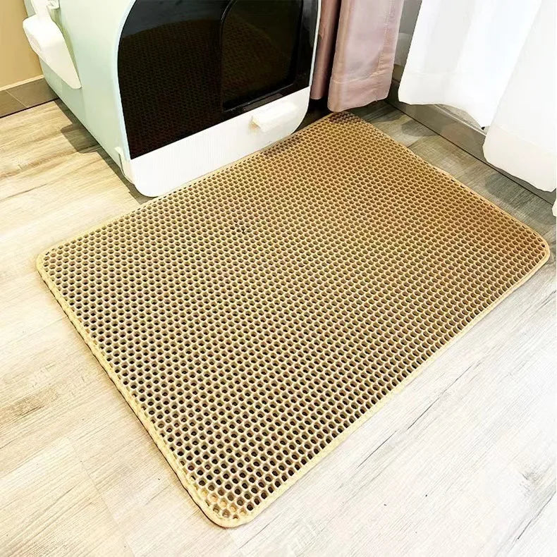 PawMat DuoShield™ – Large Waterproof Double-Layer Cat Litter Mat