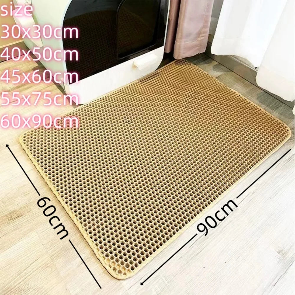 PawMat DuoShield™ – Large Waterproof Double-Layer Cat Litter Mat