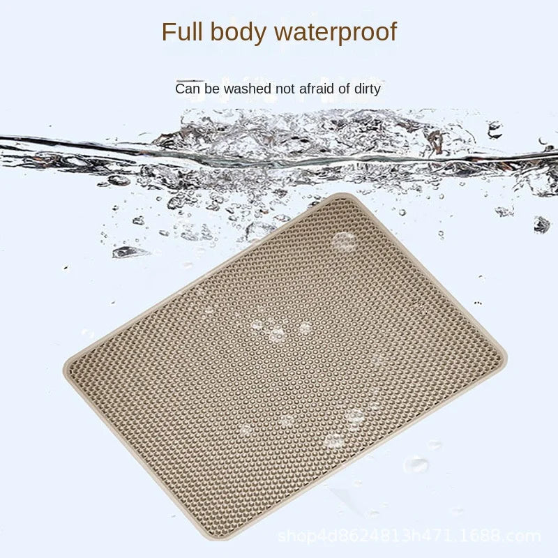PawMat DuoShield™ – Large Waterproof Double-Layer Cat Litter Mat